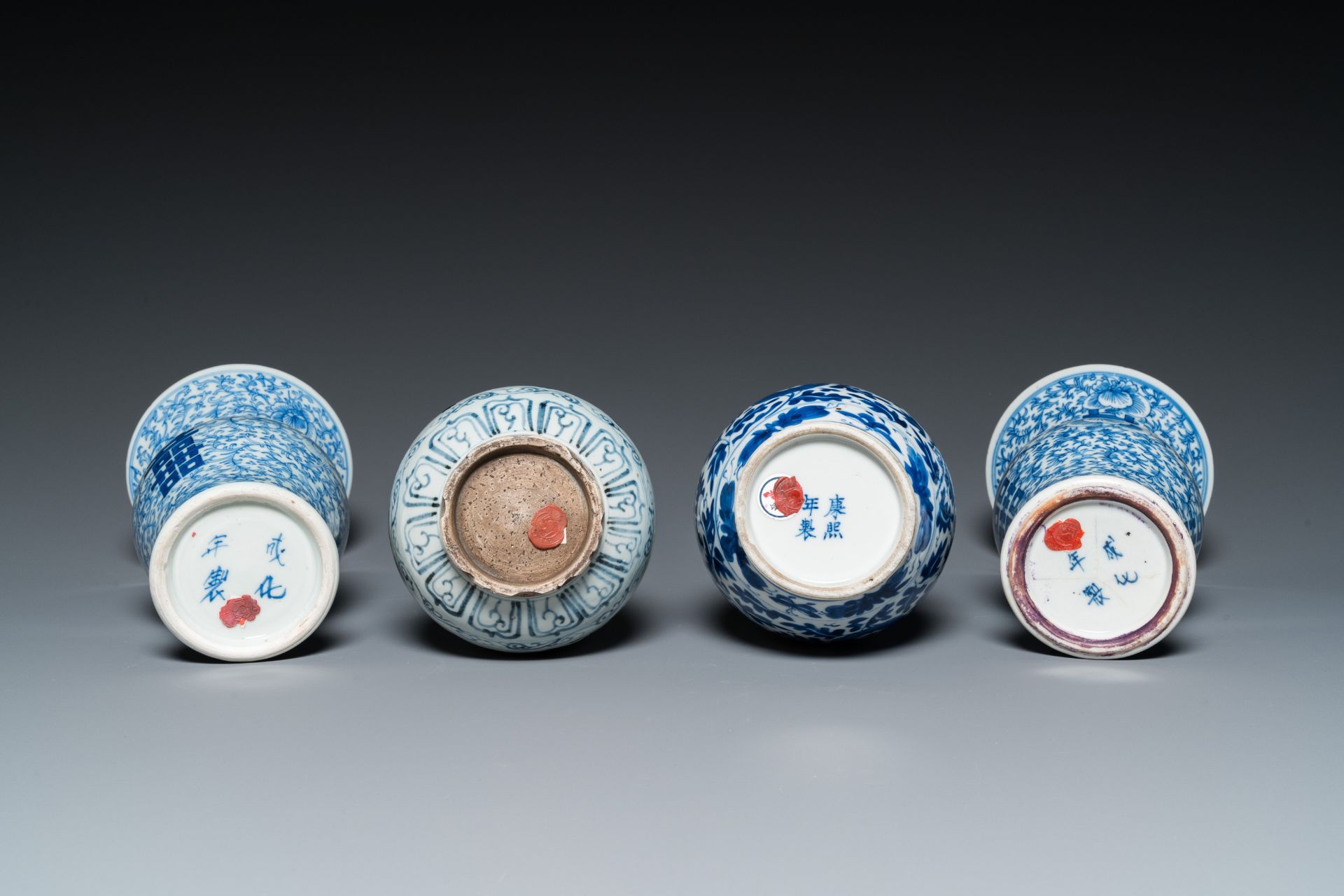 Eight various Chinese blue and white vases, 18/20th C. - Image 6 of 13