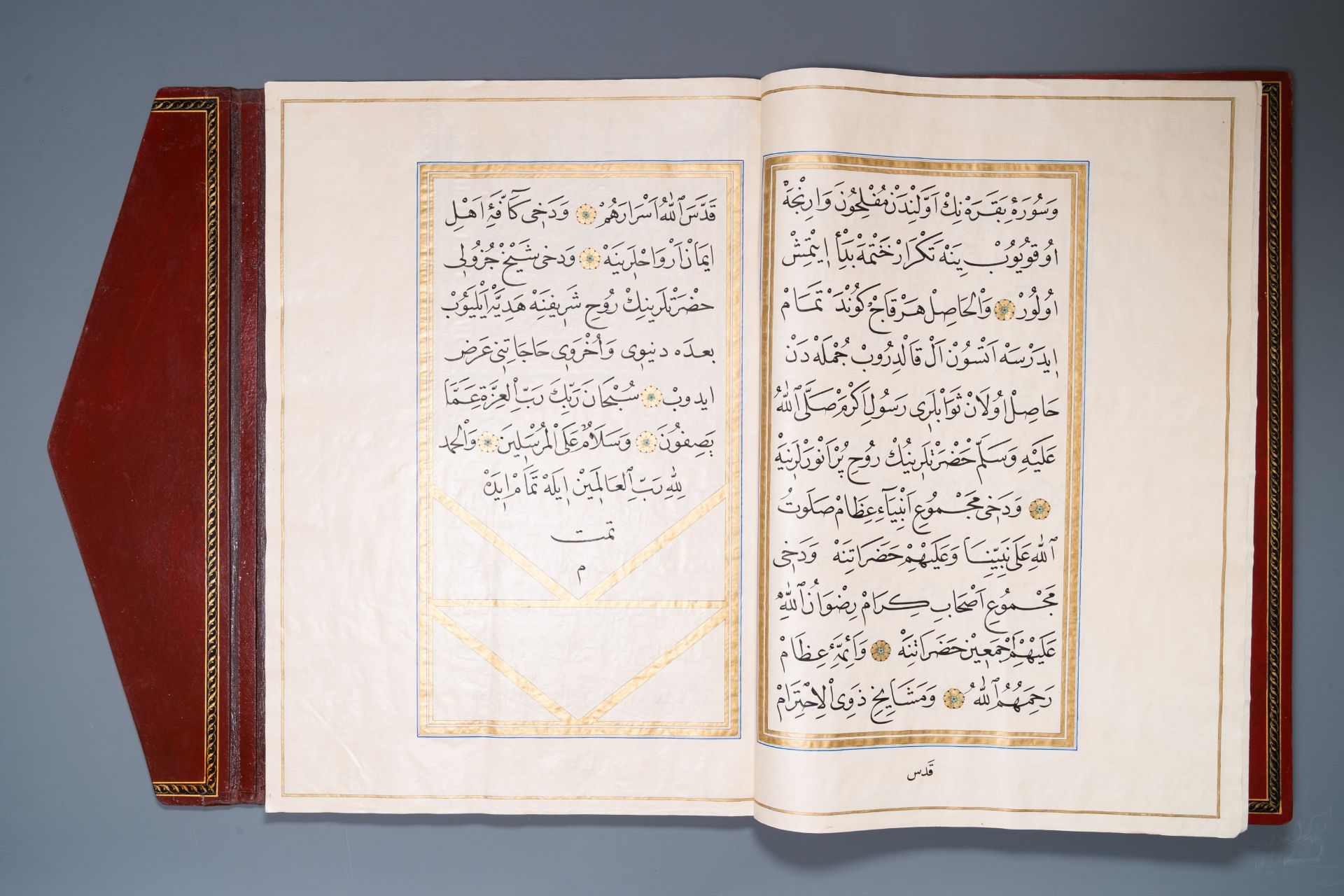Imam Muhammad al-Jazuli (c. 1404-1465): Dala'il al-Khayrat, luxurious manuscript in large format in - Image 8 of 33
