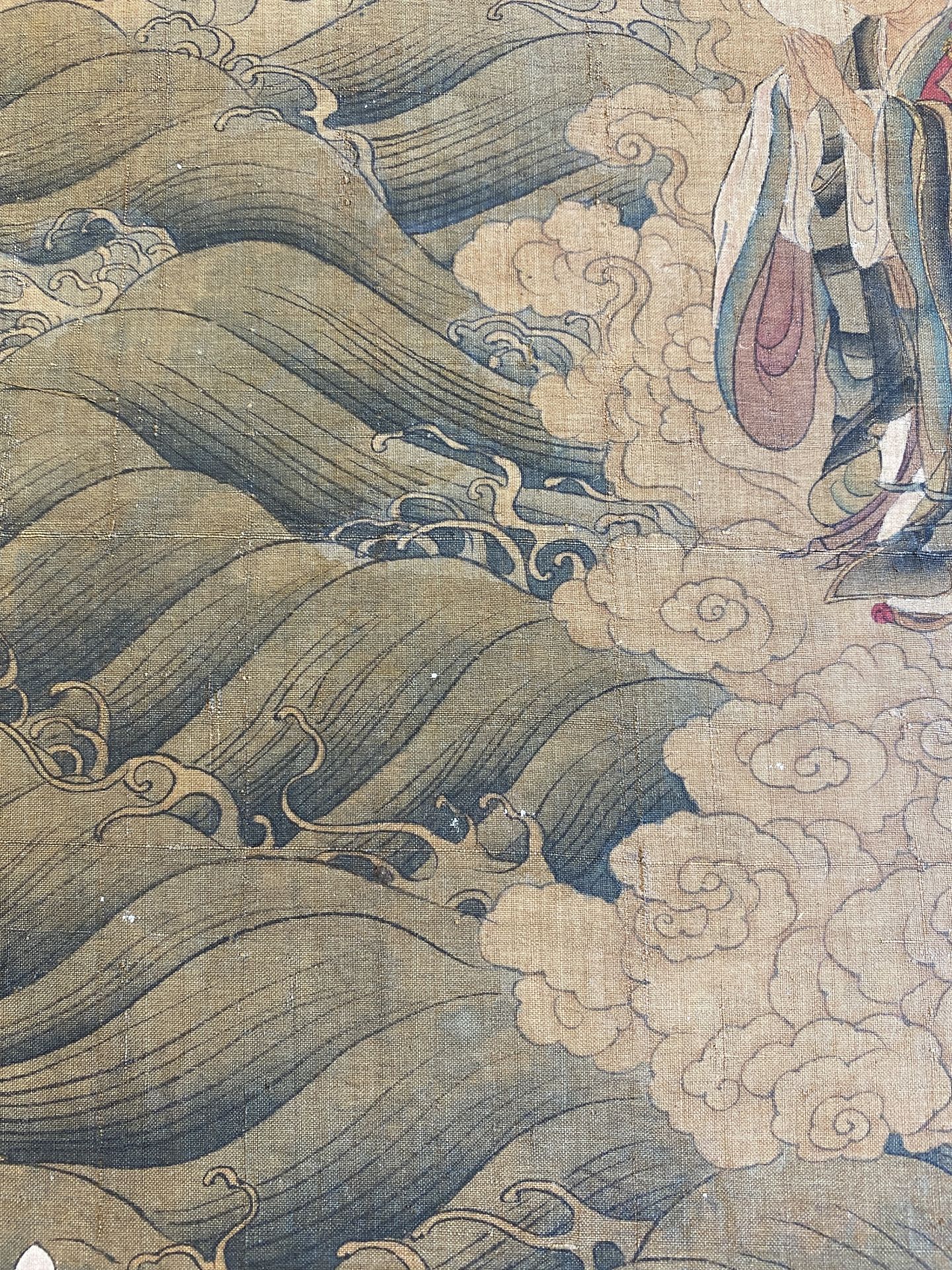 Chinese school: 'The 33-headed Avalokitesvara', ink and colour on silk, 19/20th C. - Image 59 of 72