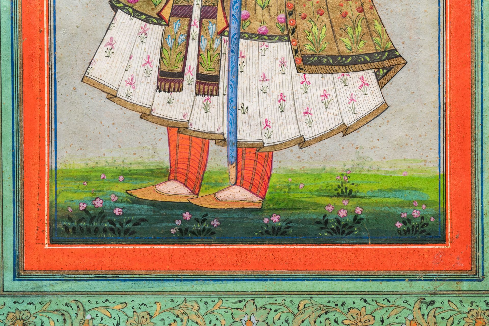 Indian school, miniature: 'Portrait of sultan Abdullah Qutb Shah' - Image 6 of 6