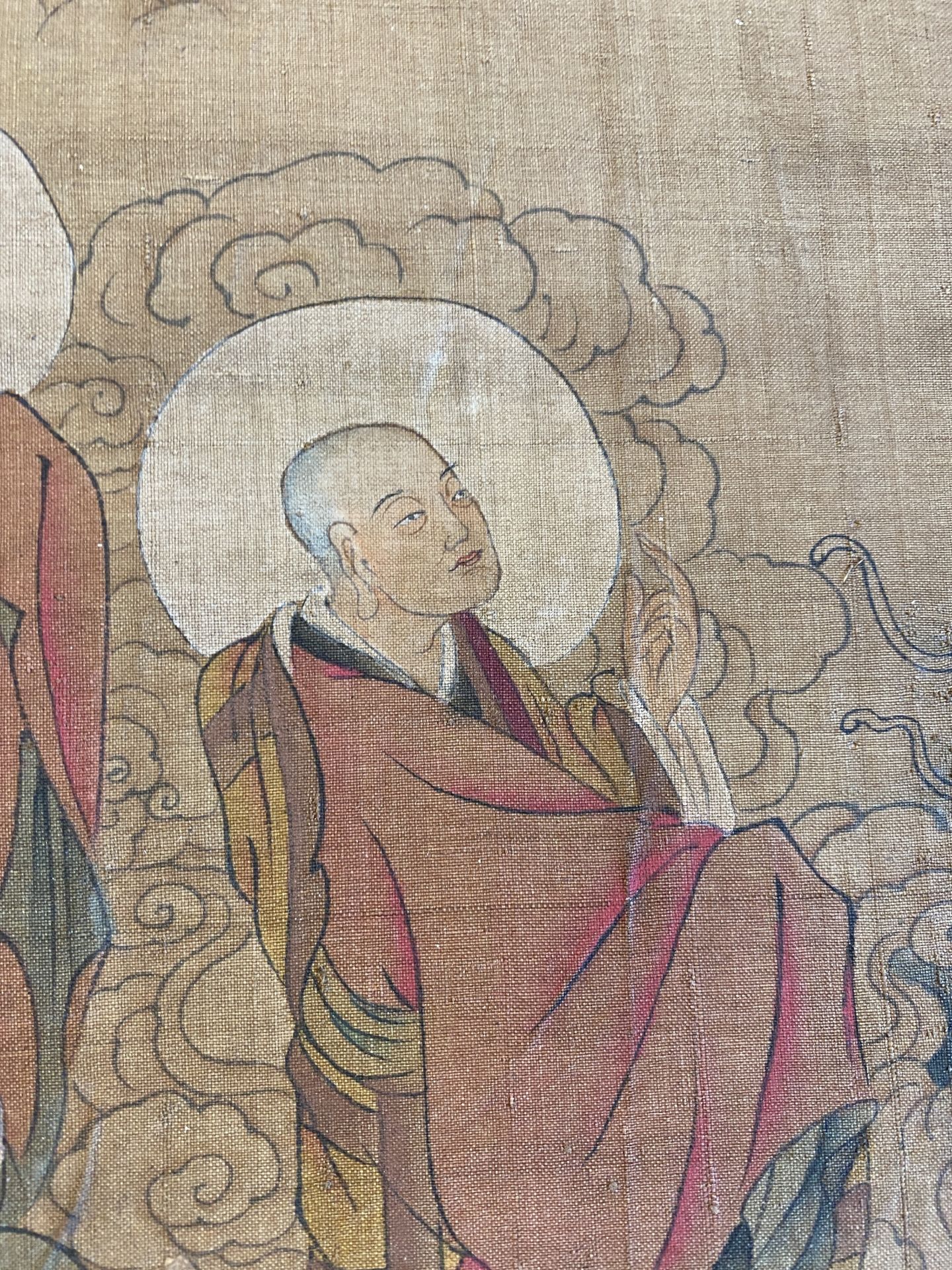 Chinese school: 'The 33-headed Avalokitesvara', ink and colour on silk, 19/20th C. - Image 57 of 72