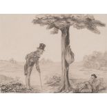 After Honore Daumier(1808-1879): 'The vagabond', pencil on paper