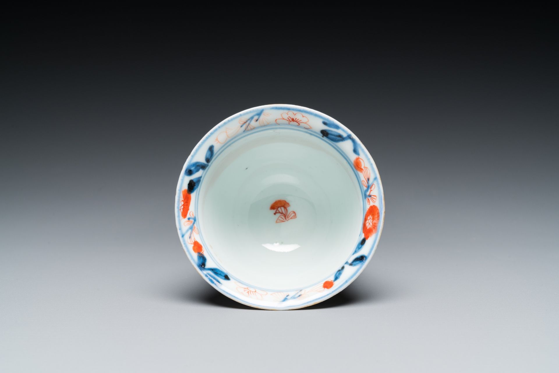 A rare Chinese famille verte double-walled reticulated cup and saucer, Kangxi - Image 9 of 13