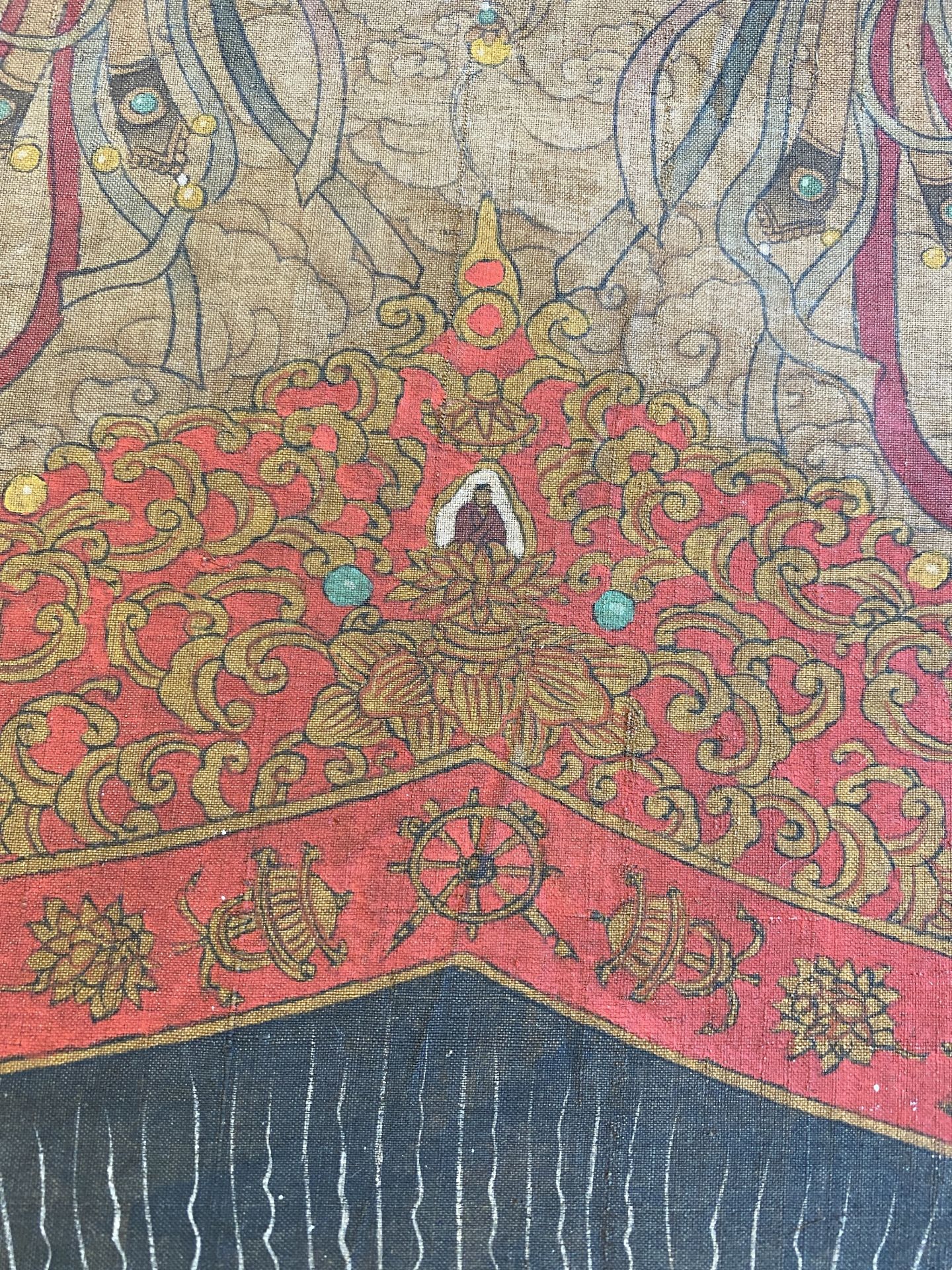 Chinese school: 'The 33-headed Avalokitesvara', ink and colour on silk, 19/20th C. - Image 41 of 72