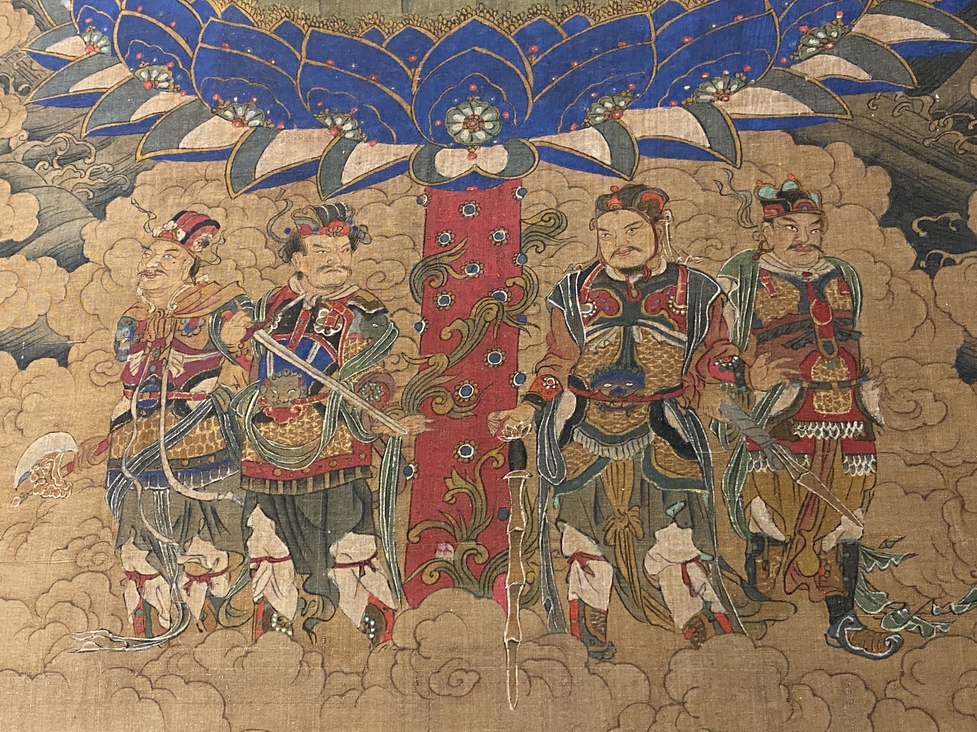 Chinese school: 'The 33-headed Avalokitesvara', ink and colour on silk, 19/20th C. - Image 22 of 72