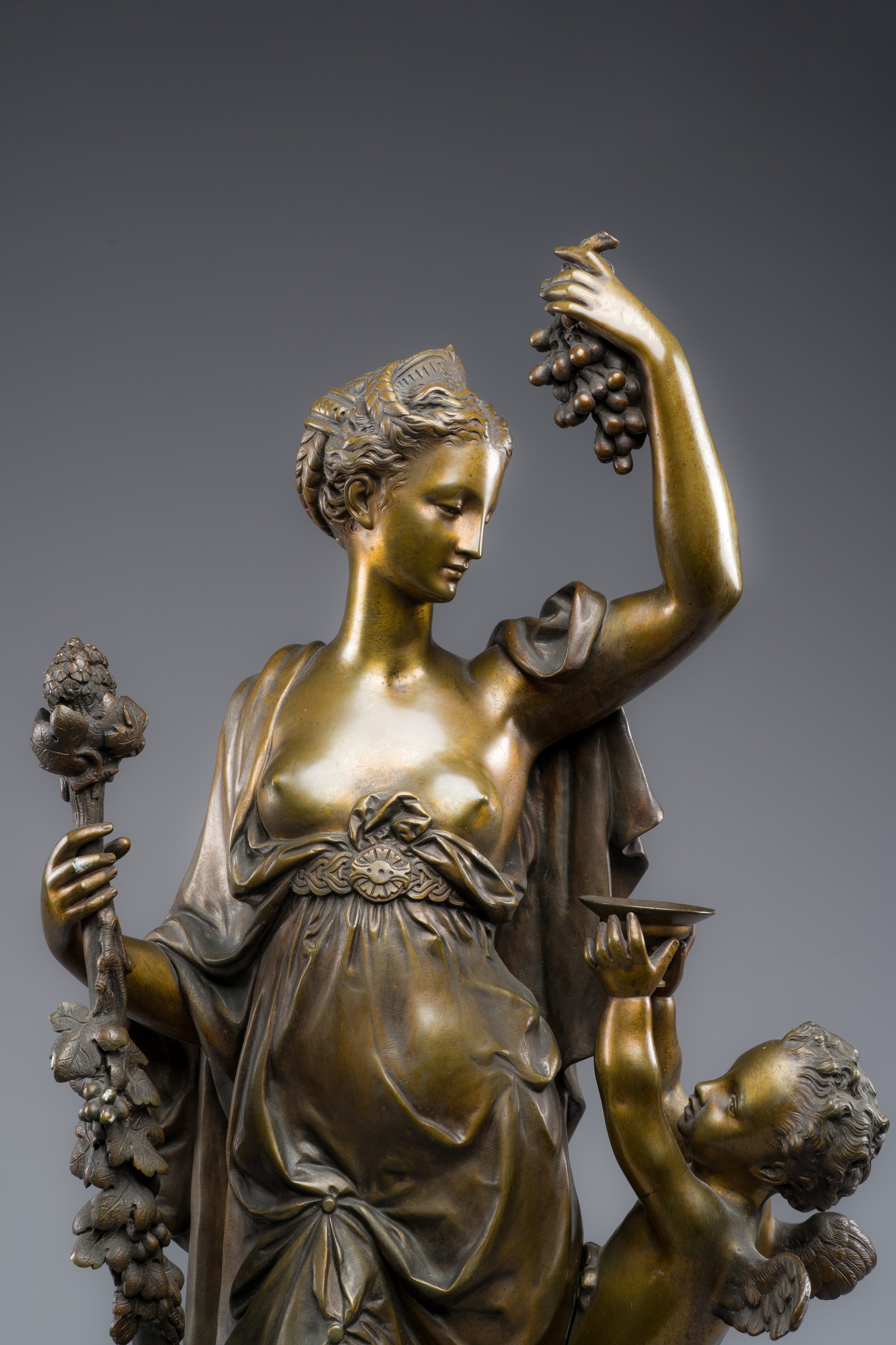 Jean Didier Debut (1824-1893): 'The Roman goddess Pomona', an allegorical representation of the harv - Image 8 of 10