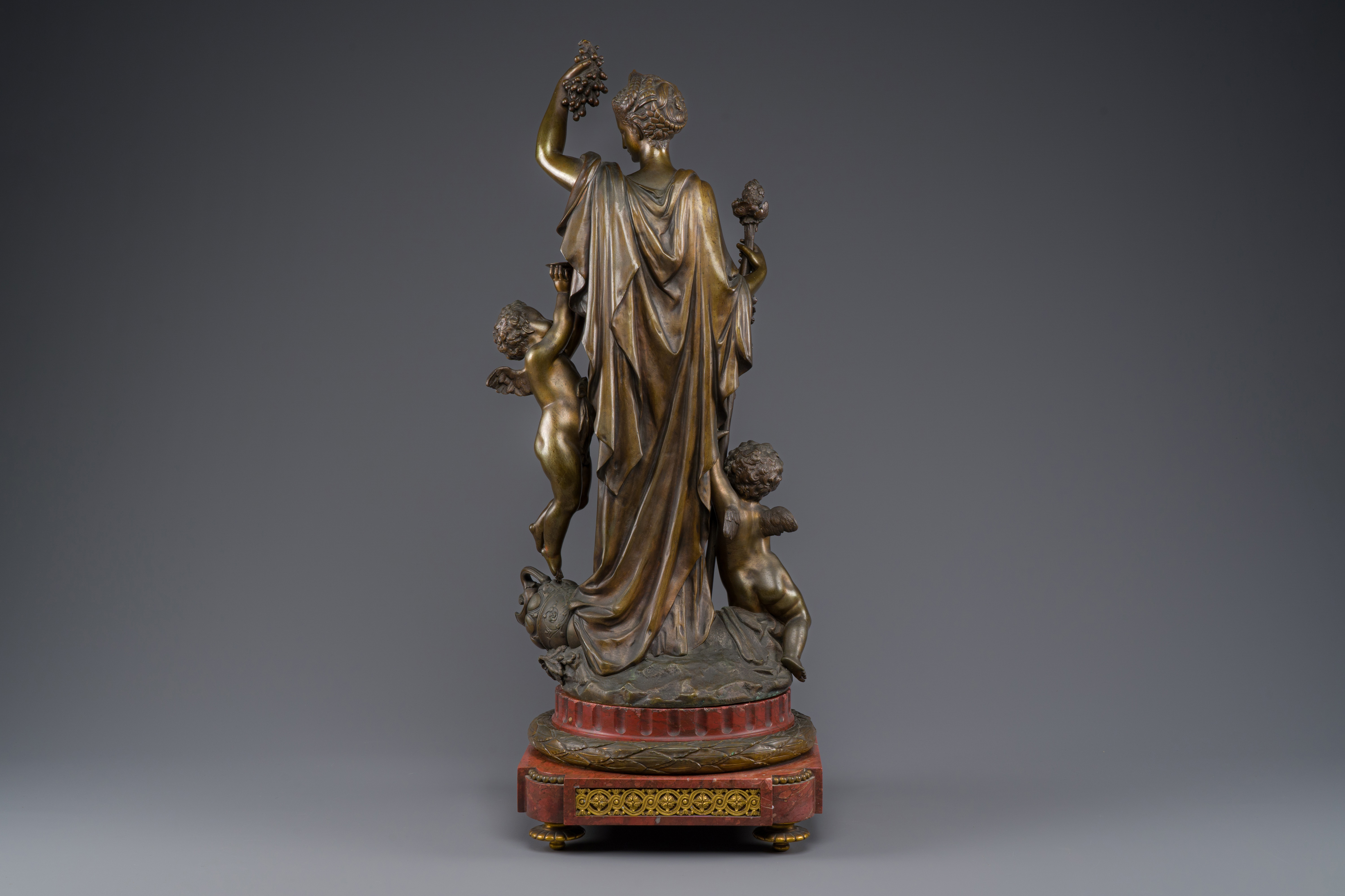 Jean Didier Debut (1824-1893): 'The Roman goddess Pomona', an allegorical representation of the harv - Image 4 of 10