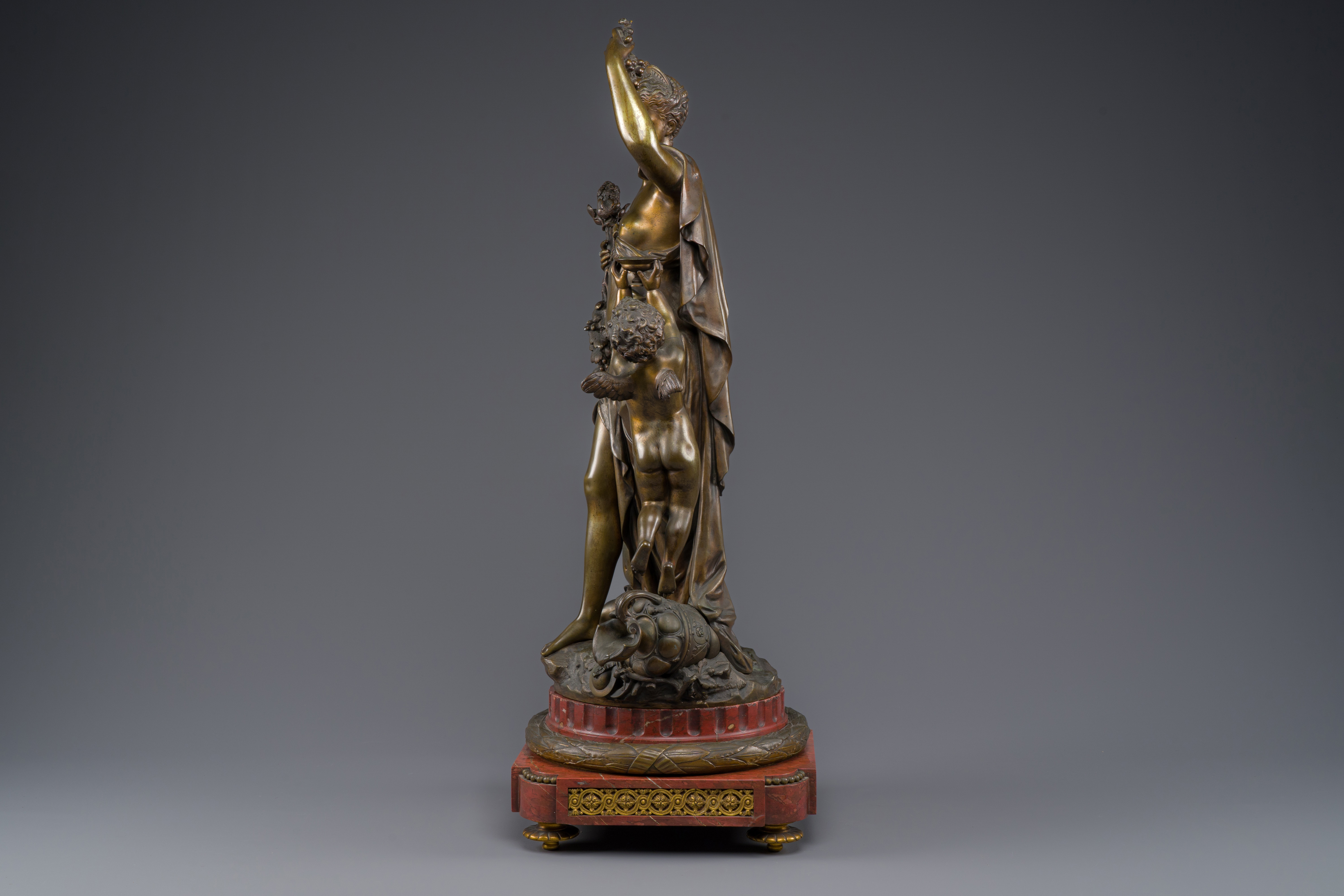 Jean Didier Debut (1824-1893): 'The Roman goddess Pomona', an allegorical representation of the harv - Image 3 of 10