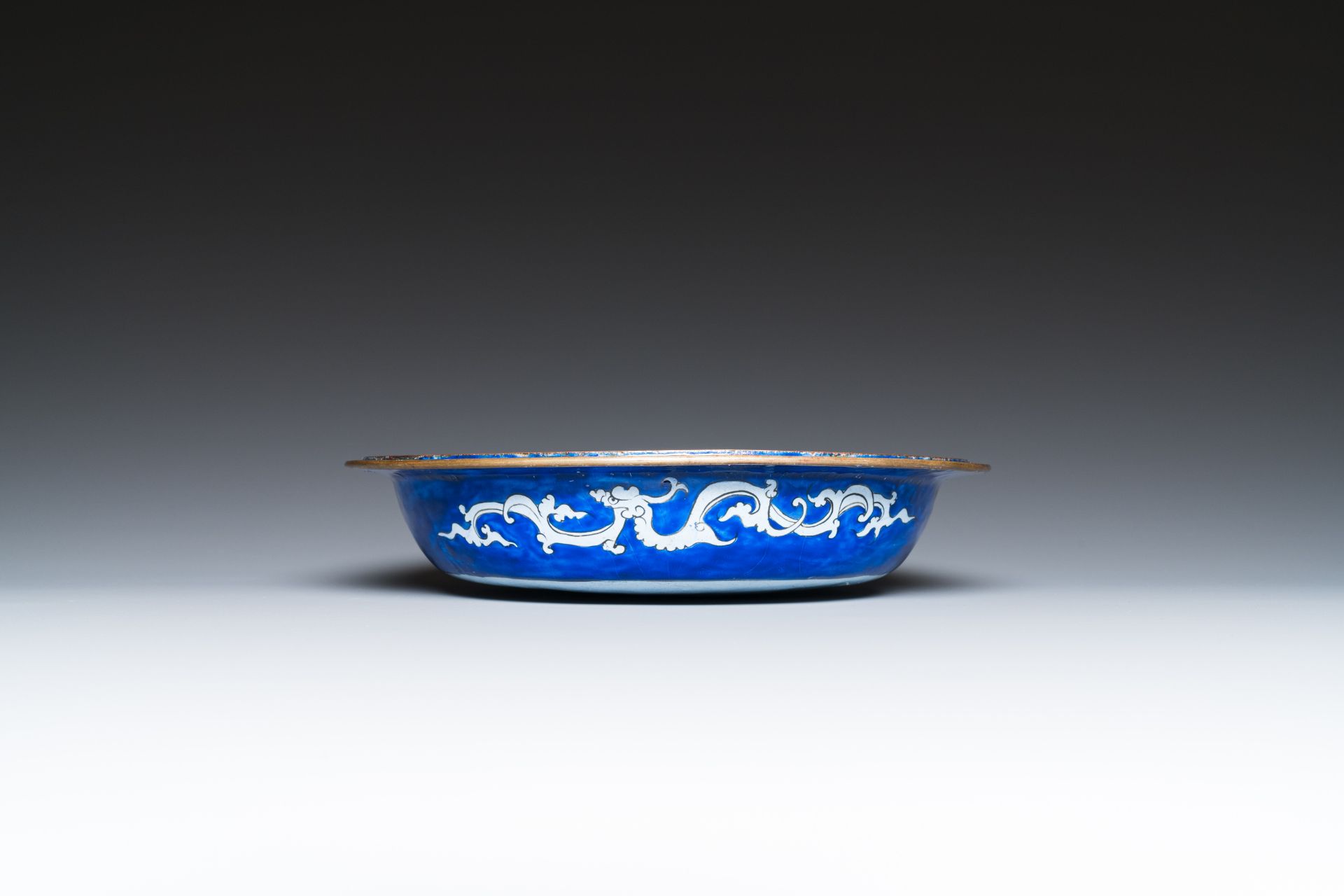 A Chinese Canton enamel three-piece warming bowl, Qianlong - Image 10 of 11