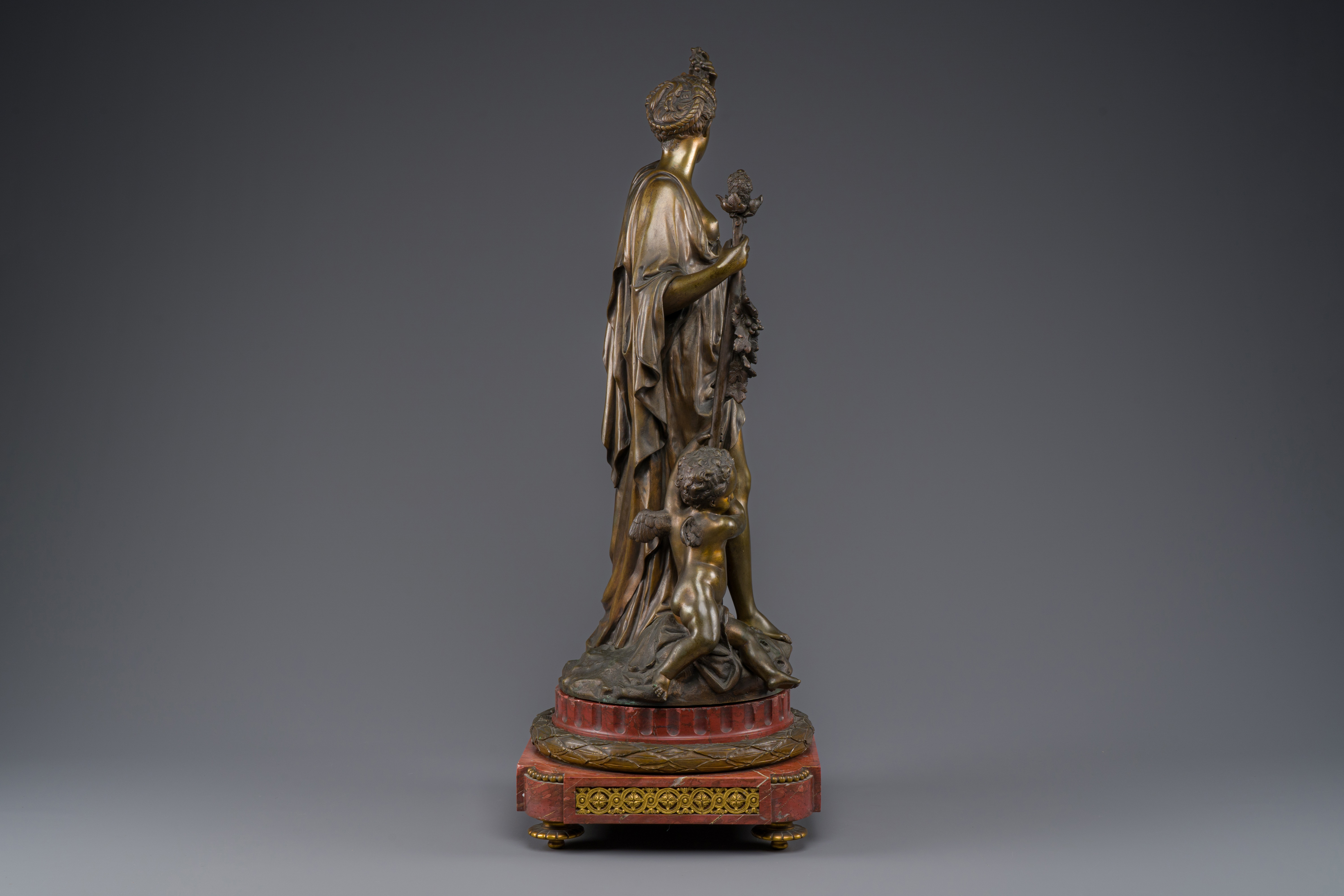 Jean Didier Debut (1824-1893): 'The Roman goddess Pomona', an allegorical representation of the harv - Image 5 of 10