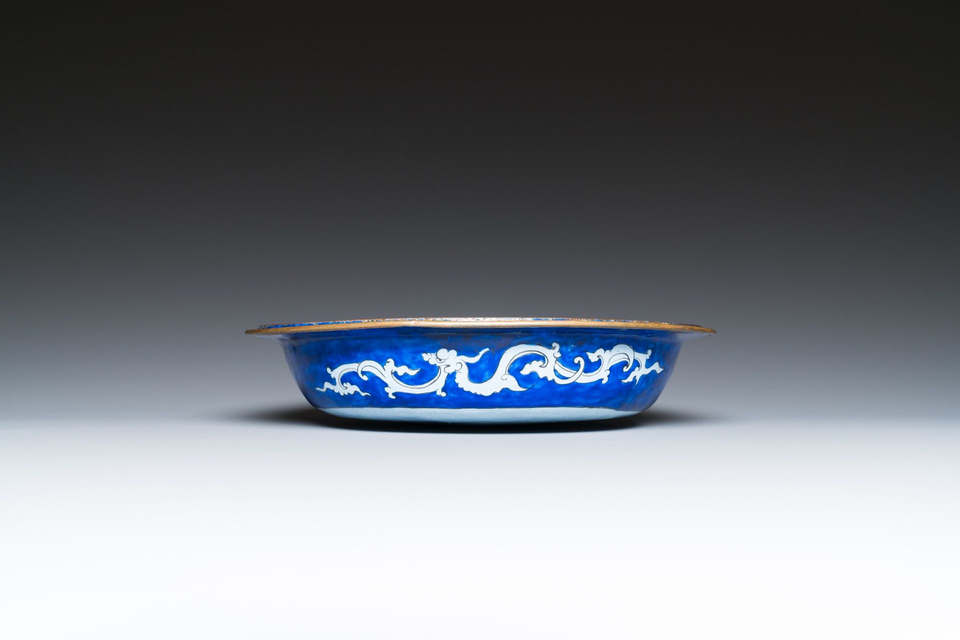 A Chinese Canton enamel three-piece warming bowl, Qianlong - Image 8 of 11