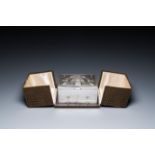 A Thai silver jewelry case in its original box inscribed 'School for Arts & Crafts, Bangkok, Siam',