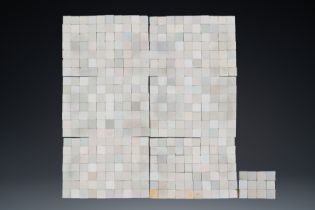 A set of 432 plain white Dutch Delft tiles, mostly 18th C.