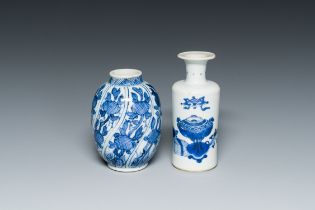 Two small Chinese blue and white vases, Kangxi