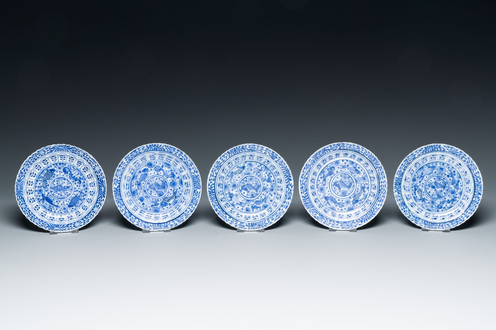 Ten Chinese blue, white, famille rose and Dutch-decorated cups and nine saucers, Kangxi and later - Image 2 of 17
