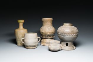 Five early Korean pottery wares, Silla and Goryeo, 5th C. and later