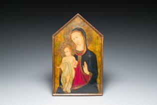 Italian school, in the manner of Sano Di Pietro (1406-1481): 'Madonna and Child', oil on panel