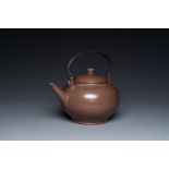 A Chinese polished Yixing stoneware teapot and cover for the Thai market, Li Xing åˆ©èˆˆ mark, 19th