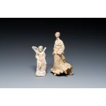 Two Greek terracotta sculptures of Eros and of a female dancer, 4th/2nd C. b.C.