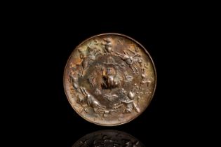 A Chinese bronze mirror, Ming