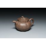 A Chinese Yixing stoneware teapot and cover, signed Li Yong åˆ©æ°¸, Yixing seal mark, dated 1934