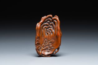 A Chinese bamboo wood carving of a Buddha's hand, 17/18th C.