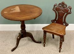 19th CENTURY MAHOGANY OCCASIONAL FURNITURE (2) - to include a circular tilt top tripod table,