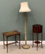 VINTAGE OCCASIONAL FURNITURE (3) - to include a shaped mahogany planter stand with boxwood string