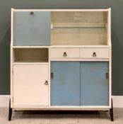 CIRCA 1950s KITCHEN SIDEBOARD - having a drop down section, multiple cupboard doors and central