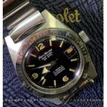 MARC NICOLET SKIN DIVER CIRCA 1960s STAINLESS STEEL DIVER'S WATCH - with directional bezel,