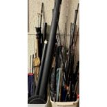 FISHING TACKLE - a large collection of rods for coarse, sea and fly fishing