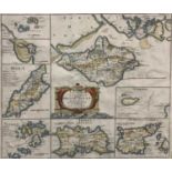 ANTIQUARIAN MAPS - Robert Morden, hand coloured engraved map circa 1720 - the smaller islands in the