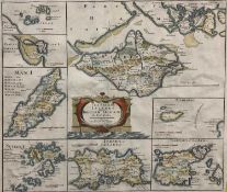 ANTIQUARIAN MAPS - Robert Morden, hand coloured engraved map circa 1720 - the smaller islands in the