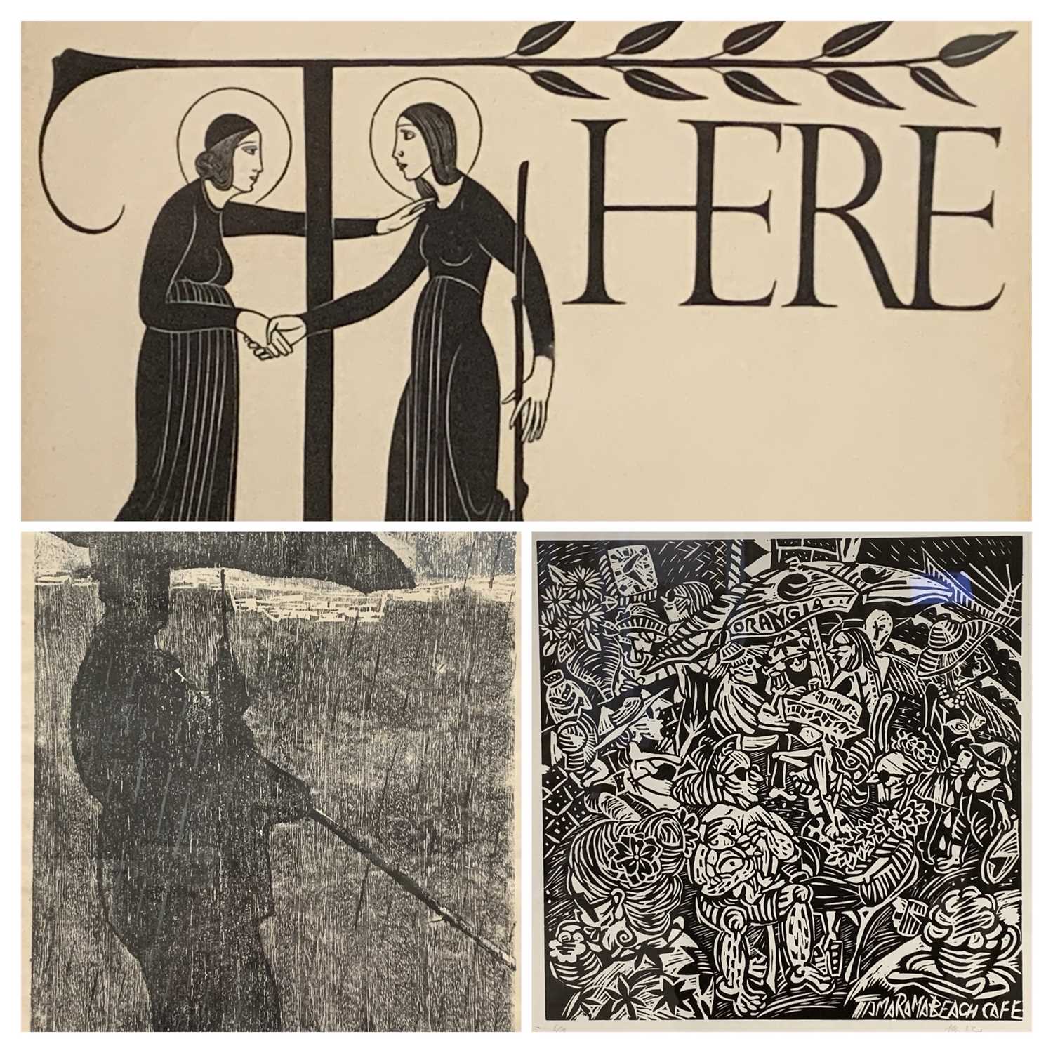 ERIC GILL a linocut - 'The Visitation', an illustration to Luke No 5, David and Sue Potter,