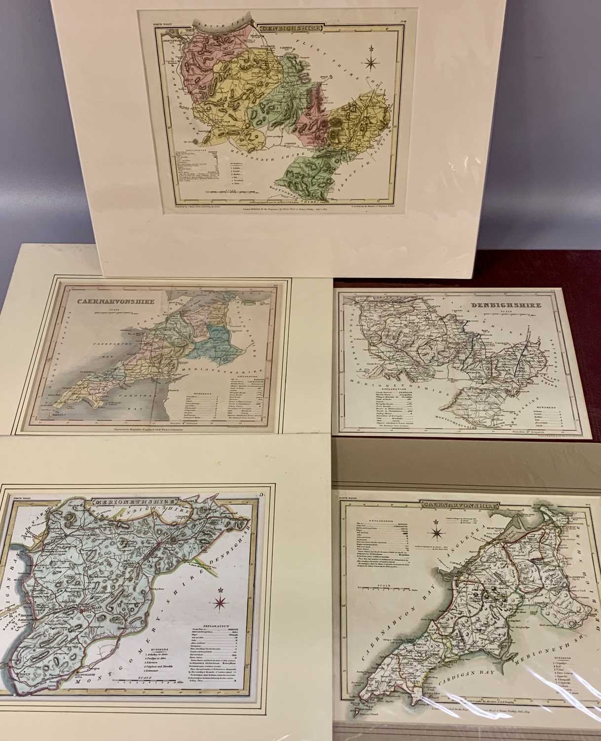 MAPS - antiquarian (10), Counties of Wales, unframed but mounted, typical size including mount 30 - Image 3 of 3