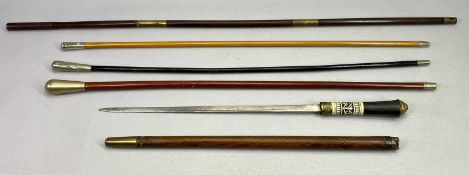 MILITARY INTEREST - British Army swagger stick, malacca shaft, nickel pommel with Gibraltar Royal