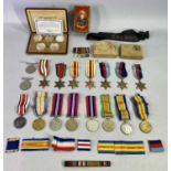 WW1-WW2 & RELATED ITEMS, MEDALS COLLECTION WITH COINS - to include a 1914-1919 Victory medal awarded