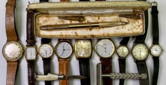 VINTAGE & LATER LADY'S & GENT'S WRISTWATCHES & COLLECTABLES GROUP - to include a 9ct gold cased