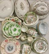 MIXED TABLEWARE - Coalport 'Indian Tree' part service, a Booth's floral tureen and cover and a