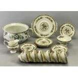 COALPORT MING ROSE - a tea service for 6 persons including 6 x cups, 6 x saucers, a sandwich