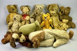 ANTIQUE/VINTAGE TEDDY BEARS COLLECTION - 40cms the tallest