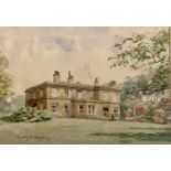 GEORGE TAYLOR '64 watercolour - a country house and garden, signed and dated lower left, 27.5 x