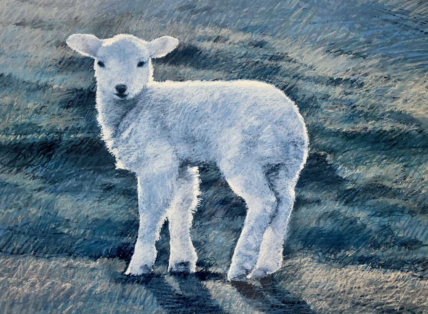 KEITH BOWEN British born 1950, limited edition coloured print, (250/450) - a lamb, signed and