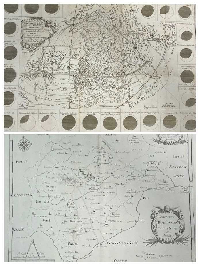 THE GEOGRAPHICAL DEPICTION OF 'THE GREAT SOLAR ECLIPSE OF JULY 14TH 1748' - by G Smith, 30 x 44cms