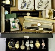 WATCHES - gents wristwatches, 'His and Hers' boxed Luciano and Giani-Giorgio watches, a pair of