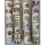 COMMEMORATIVE MUGS COLLECTION (24) - including a Burleigh example by Laura Knight for the Coronation