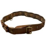 VINTAGE LEATHER SAM BROWNE ARMY OFFICERS BELT later customised by the vendor, no over shoulder