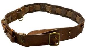 VINTAGE LEATHER SAM BROWNE ARMY OFFICERS BELT later customised by the vendor, no over shoulder