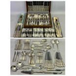 CASED, BOX & LOOSE KINGS PATTERN EPNS CUTLERY - in excess of 200 pieces, various makers, the