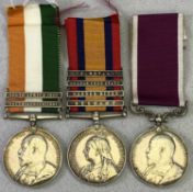 VICTORIA & EDWARD VII SERVICE MEDAL TRIO awarded to 22261 SERJT.G.Sheppard.R.E and 22261 CO.SJT.